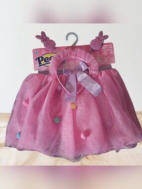 Claire's Pink Pom-Pom Tulle Skirt & Headband Costume Set